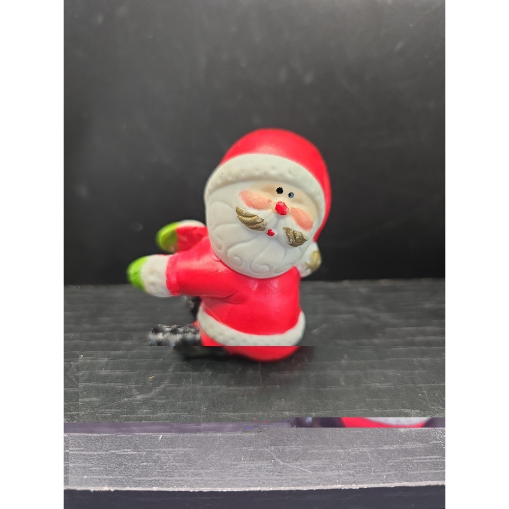 Santa Christmas Candle Huggersfor Taper Candle Holder Made in Japan, vintage‎